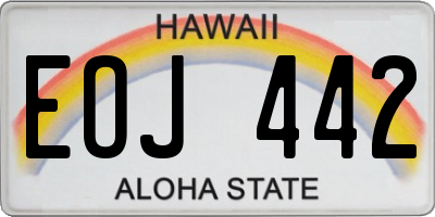 HI license plate EOJ442