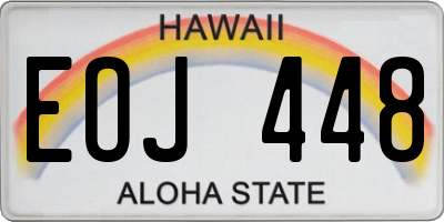 HI license plate EOJ448