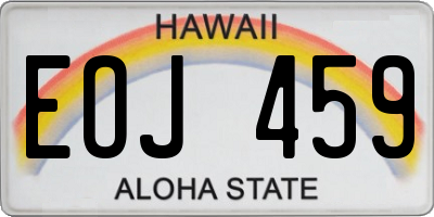 HI license plate EOJ459