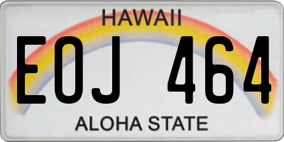 HI license plate EOJ464