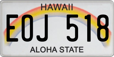 HI license plate EOJ518