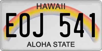 HI license plate EOJ541