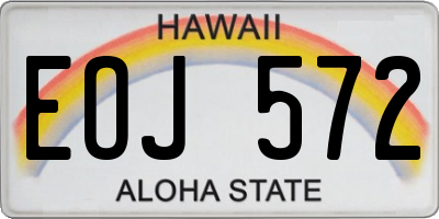 HI license plate EOJ572