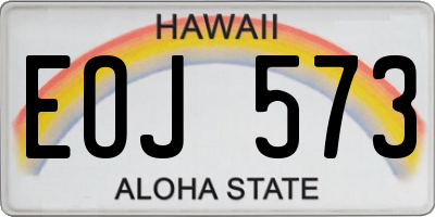 HI license plate EOJ573