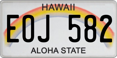 HI license plate EOJ582
