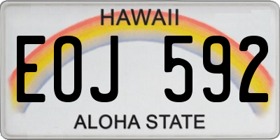 HI license plate EOJ592