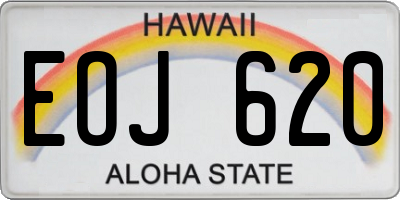 HI license plate EOJ620