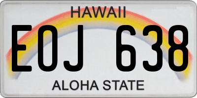 HI license plate EOJ638