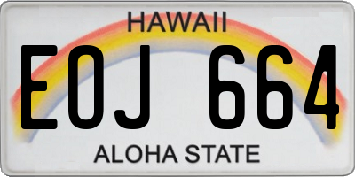 HI license plate EOJ664