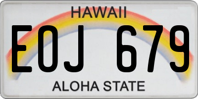 HI license plate EOJ679