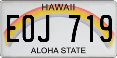 HI license plate EOJ719