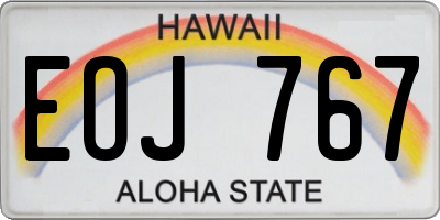 HI license plate EOJ767
