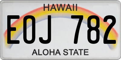 HI license plate EOJ782