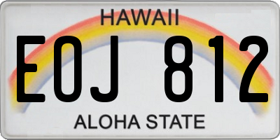 HI license plate EOJ812