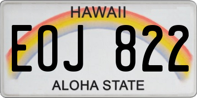 HI license plate EOJ822