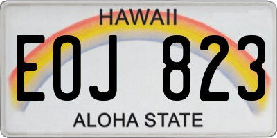 HI license plate EOJ823