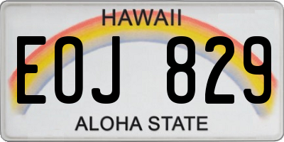 HI license plate EOJ829