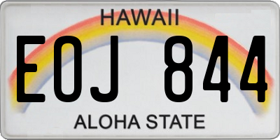 HI license plate EOJ844