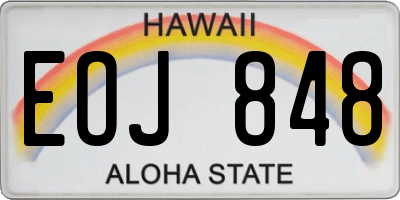 HI license plate EOJ848