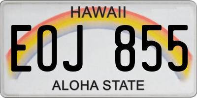 HI license plate EOJ855