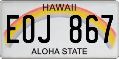 HI license plate EOJ867