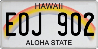 HI license plate EOJ902