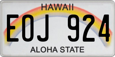 HI license plate EOJ924