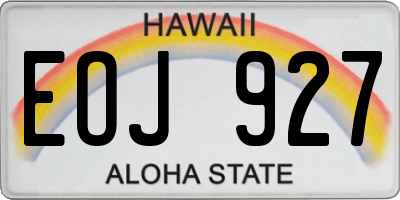 HI license plate EOJ927