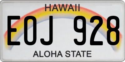 HI license plate EOJ928