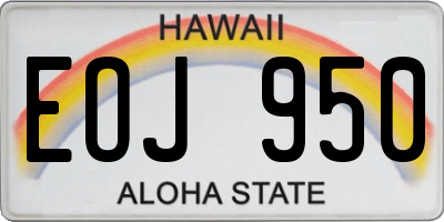 HI license plate EOJ950