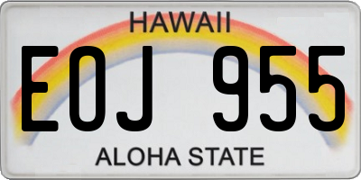 HI license plate EOJ955