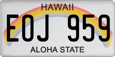 HI license plate EOJ959