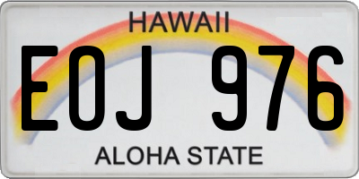 HI license plate EOJ976