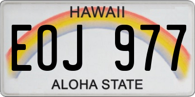 HI license plate EOJ977