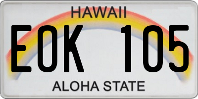 HI license plate EOK105