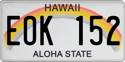 HI license plate EOK152