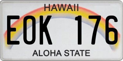 HI license plate EOK176