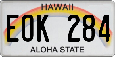 HI license plate EOK284