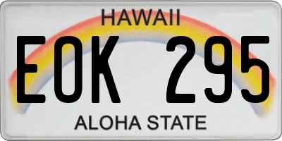 HI license plate EOK295