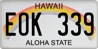 HI license plate EOK339