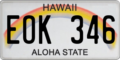 HI license plate EOK346