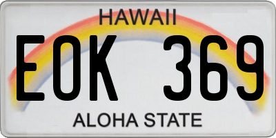 HI license plate EOK369