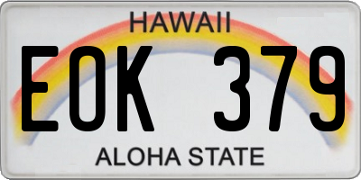HI license plate EOK379