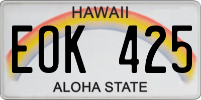 HI license plate EOK425