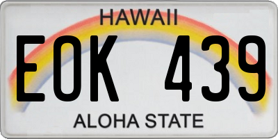 HI license plate EOK439