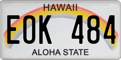 HI license plate EOK484