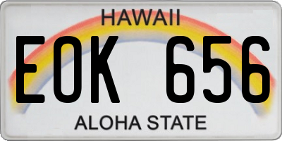 HI license plate EOK656