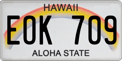 HI license plate EOK709