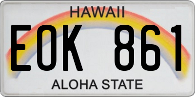 HI license plate EOK861