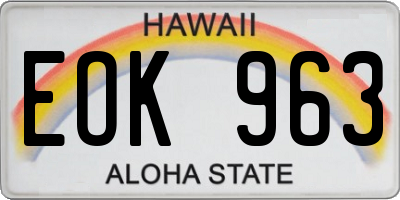 HI license plate EOK963